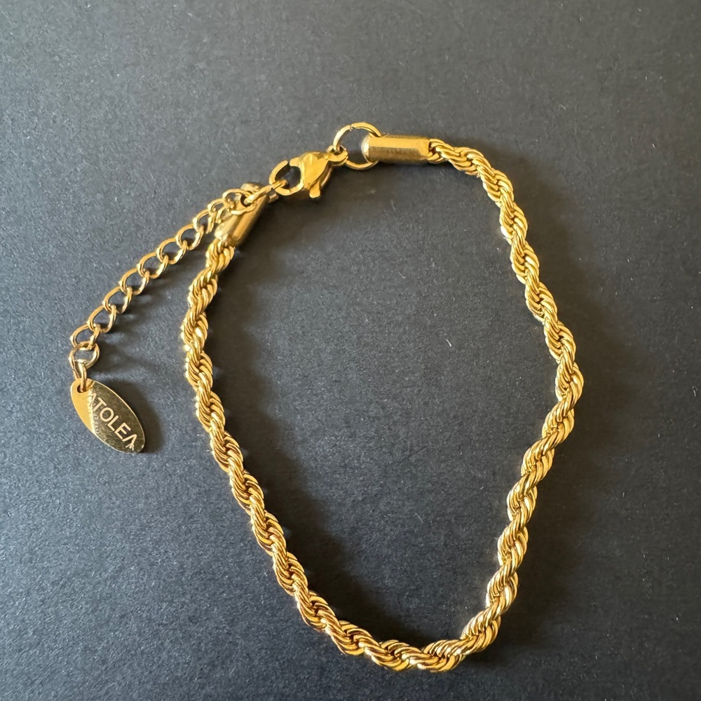 Atolea Gold Calvi Rope Chain Bracelet - Picture 4 of 4